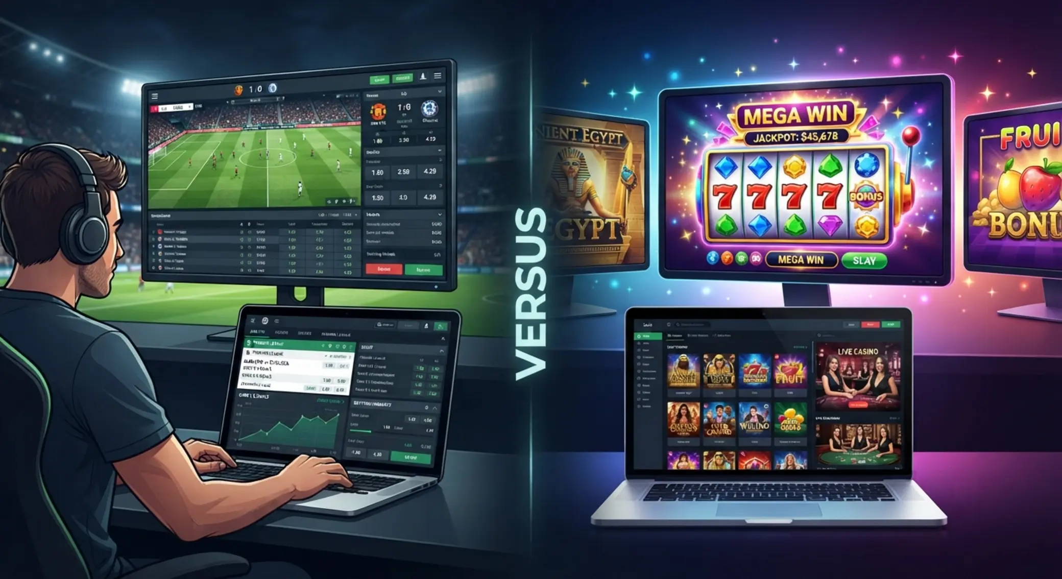 GGbet és YoYo stílusú online kaszinó összehasonlító illusztráció