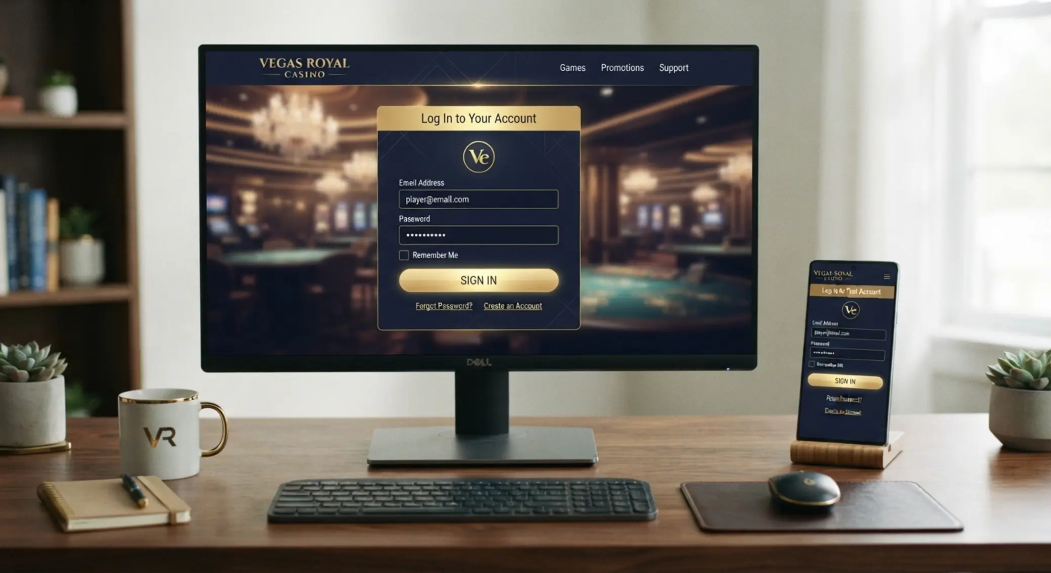 Online kaszinó login felület több eszközön Egyszerű online kaszinó belépési felület asztali gépen és mobilon